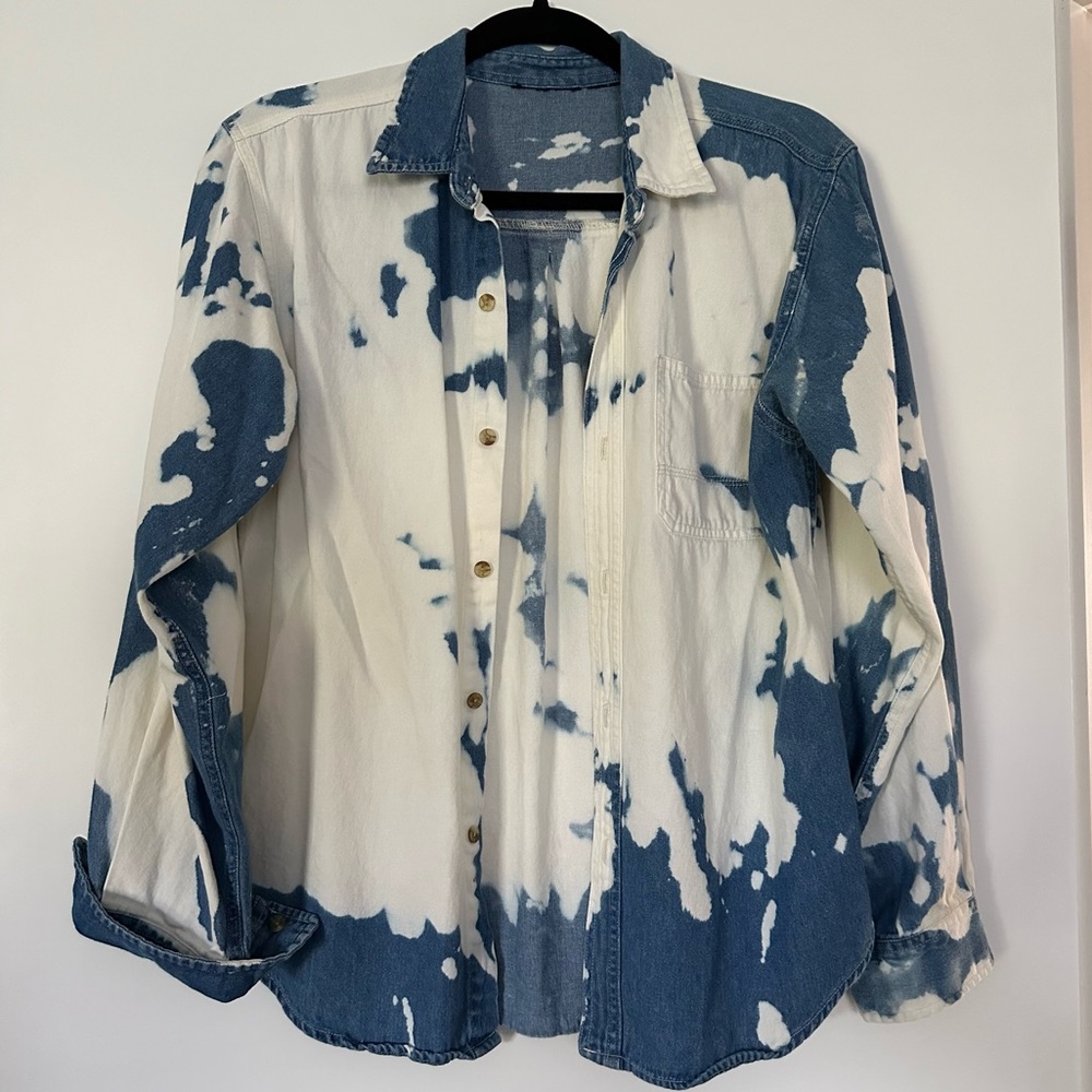 Vintage Denim Shirt - Tie Dye Wash